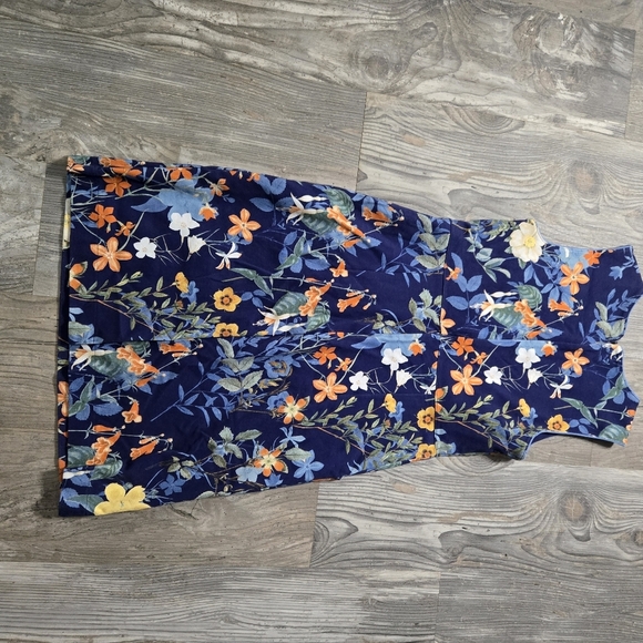 Lands' End womens sz 10 blue Botanical shift dress - Picture 10 of 11